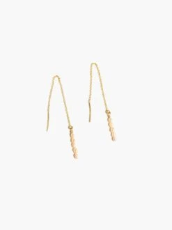 Pearl Dewdrop Threader Earrings