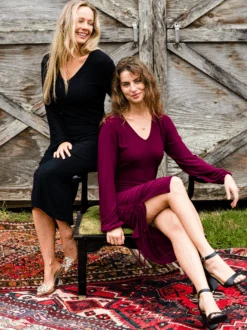 Addie Ruched Dress 11 Addie Ruched Dress -The Mist Sale Store AddieRuchedDress DarkCherry ABLE 10