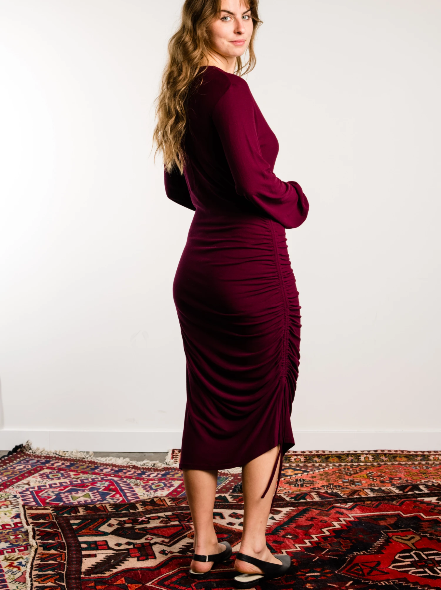 Addie Ruched Dress 3 Addie Ruched Dress - Image 3