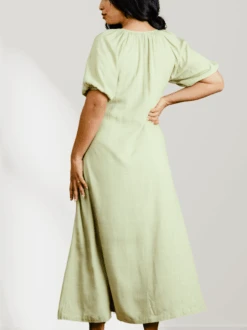 Amari Puff Sleeve Maxi Dress -The Mist Sale Store AmariMaxiDress Pear ABLE 4