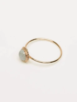 Aquamarine Halo Ring -The Mist Sale Store AquamarineHaloRing Gold Able 2