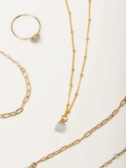 Aquamarine Halo Ring -The Mist Sale Store AquamarineHaloRing Gold Able 3