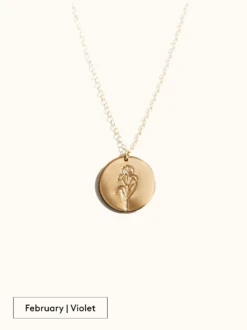 Bloom Birth Month Necklace -The Mist Sale Store BloomBirthMonthNecklace February ABLE