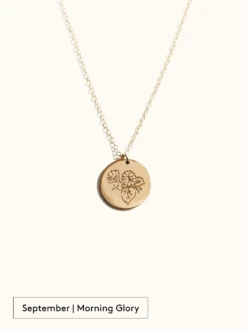 Bloom Birth Month Necklace -The Mist Sale Store BloomBirthMonthNecklace September ABLE