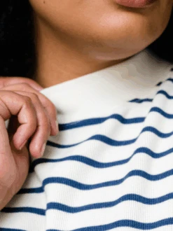 Brea Waffle Sweatshirt 8 Brea Waffle Sweatshirt -The Mist Sale Store BreaWaffleSweatshirt MidnightAlmondStripe ABLE 2