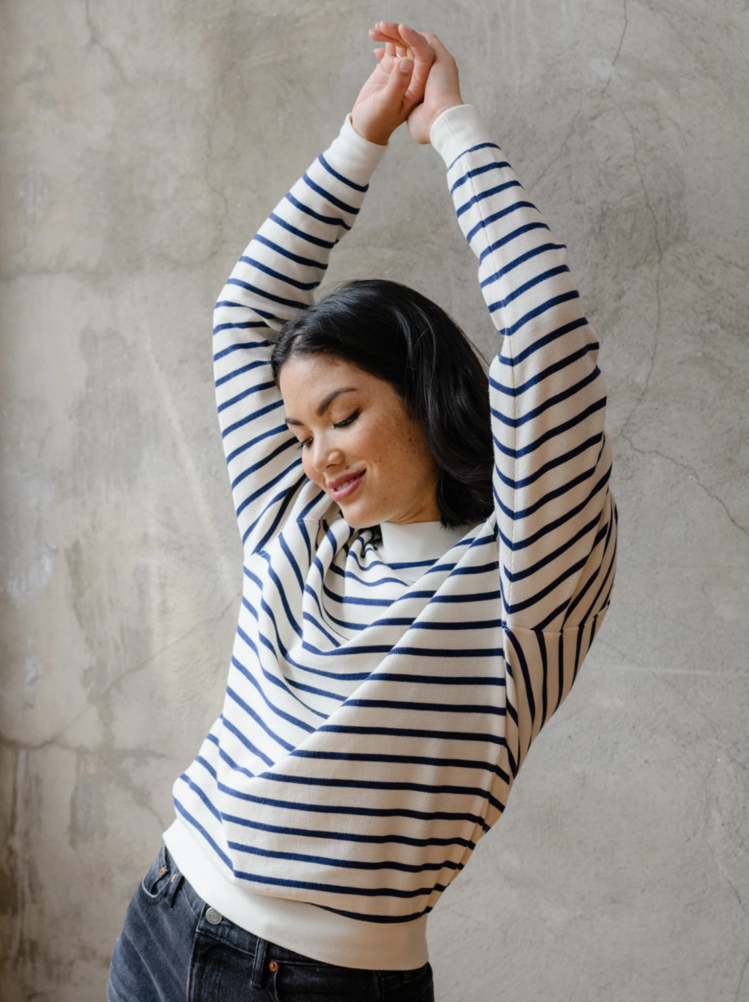 Brea Waffle Sweatshirt 1 Brea Waffle Sweatshirt