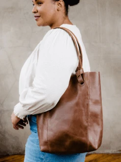 Cait Knotted Tote 16 Cait Knotted Tote -The Mist Sale Store CaitKnottedTote Whiskey ABLE 2
