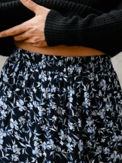 Catherine Maxi Flounce Skirt -The Mist Sale Store CatherineMaxiSkirt BlueFloral ABLE 6