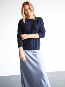 Claudette Fisherman Sweater 16 Claudette Fisherman Sweater -The Mist Sale Store ClaudetteFishermanSweater Midnight Able 7