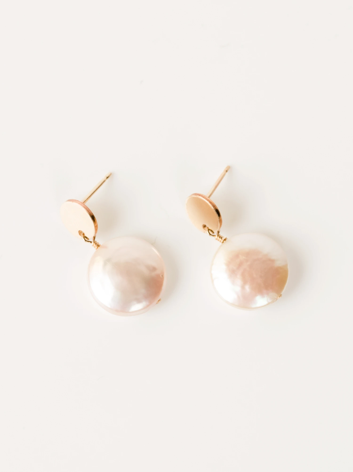 Coin Pearl Drop Earrings 1 Coin Pearl Drop Earrings