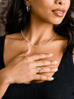 Dali Open Oval Ring -The Mist Sale Store DaliOpenOvalRing Silver ABLE 1