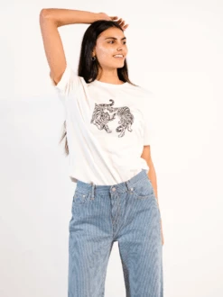 Elaine Wide Leg Jean -The Mist Sale Store ElaineJean RailroadStripe ABLE 12