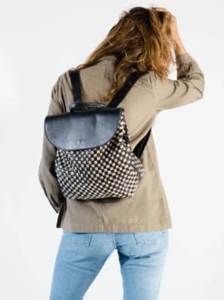 Elsa Basketweave Backpack -The Mist Sale Store ElsaBackpack BlackTan Able 1