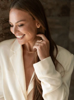 Emma Pearl Dish Studs -The Mist Sale Store EmmaPearlDishStuds Gold ABLE 2