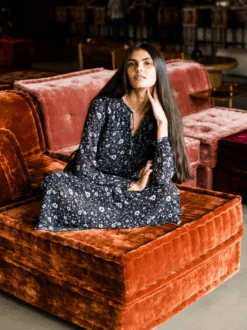 Erin Tiered Maxi Skirt 9 Erin Tiered Maxi Skirt -The Mist Sale Store ErinTieredSkirt BlackWhiteFloral ABLE 9