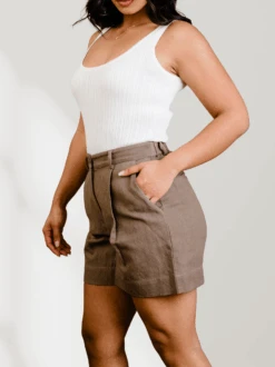 Esme Linen Short 8 Esme Linen Short -The Mist Sale Store EsmeLinenShort Driftwood ABLE 11