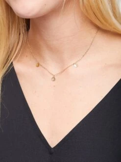 Mini Tag Choker -The Mist Sale Store F19 Initial Choker Gold
