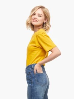 Renuka Puff Sleeve Tee -The Mist Sale Store F19 Puff Sleeve Tee Yellow Side2