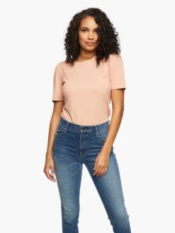 Renuka Puff Sleeve Tee -The Mist Sale Store F20 Renuka Puff Sleeve Tee Blush Front2