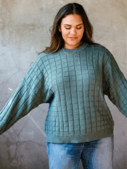 Haley Textured Sweater -The Mist Sale Store HaleyTexturedSweater Sage ABLE 1 3cb1502a 87c9 4b76 a3b7 7149b02f2032