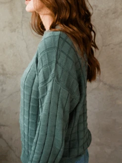 Haley Textured Sweater -The Mist Sale Store HaleyTexturedSweater Sage ABLE 2 5afdb80a 949d 4d37 9275 1dfc3fe8f436