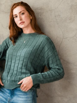 Haley Textured Sweater -The Mist Sale Store HaleyTexturedSweater Sage ABLE bea3ddf9 23cb 4526 8d29 bdabe8595554