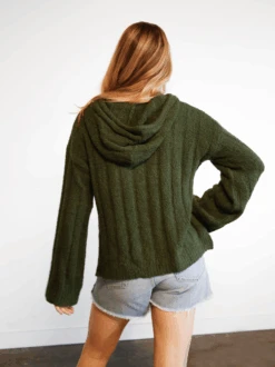 Harlow Boucle Sweater Hoodie 18 Harlow Boucle Sweater Hoodie -The Mist Sale Store HarlowBoucleSweaterHoodie AlpineGreen Able 7
