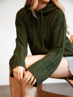 Harlow Boucle Sweater Hoodie 15 Harlow Boucle Sweater Hoodie -The Mist Sale Store HarlowBoucleSweaterHoodie AlpineGreen Able 8