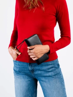 Helina Large Zip-Around Wallet -The Mist Sale Store HelinaWallet Black Able 1