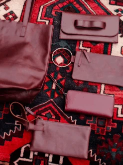 Helina Large Zip-Around Wallet -The Mist Sale Store HelinaWallet Wine ABLE 5