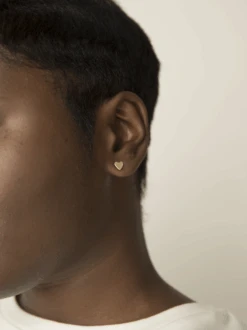 Initial Heart Studs -The Mist Sale Store InitialHeartStuds Gold ABLE 2