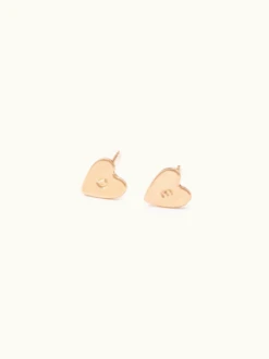 Initial Heart Studs -The Mist Sale Store InitialHeartStuds Gold ABLE 3