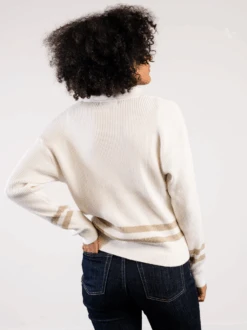 Jenna Polo Sweater -The Mist Sale Store JennaPoloSweater Almond ABLE 9