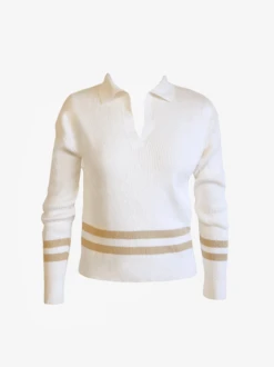 Jenna Polo Sweater -The Mist Sale Store JennaPoloSweater Almond Able 5