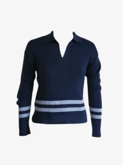 Jenna Polo Sweater -The Mist Sale Store JennaPoloSweater Midnight Able 5