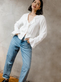 Jo Relaxed High Rise Jean -The Mist Sale Store JoRelaxedHighRiseJean PowderBlueWash ABLE 2