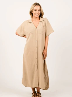 Kherington Maxi Shirt Dress