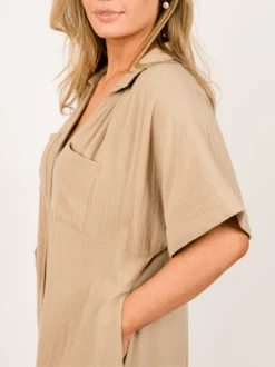 Kherington Maxi Shirt Dress -The Mist Sale Store KheringtonMaxiDress Khaki Able 2