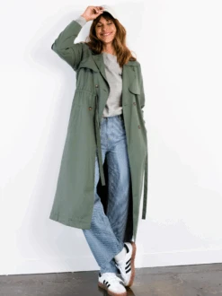 Kimberly Trench Coat 18 Kimberly Trench Coat -The Mist Sale Store KimberlyTrench Green Able