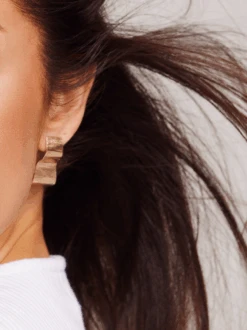 Large Ripple Studs -The Mist Sale Store LargeRippleStuds Gold ABLExMinka 3