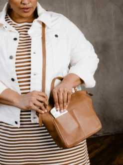 Lari Zip-Top Crossbody 13 Lari Zip-Top Crossbody -The Mist Sale Store LariCrossbody PebbledWhiskey Able 1