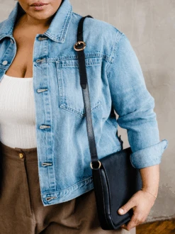 Lari Slim Crossbody -The Mist Sale Store LariSlimCrossbody PebbledBlack Able 1