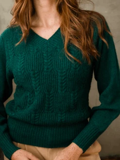 Lindsey Cable Pullover Sweater 20 Lindsey Cable Pullover Sweater -The Mist Sale Store LindseyCablePulloverSweater Emerald ABLE