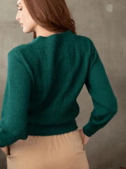 Lindsey Cable Pullover Sweater 23 Lindsey Cable Pullover Sweater -The Mist Sale Store LindseyCablePulloverSweater Emerald ABLE 3
