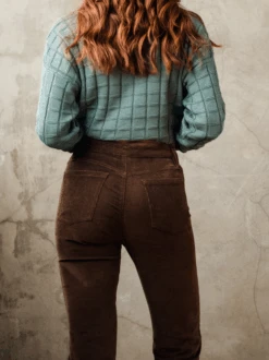 Mabel Corduroy Cigarette Pant -The Mist Sale Store MabelCorduroyCigarettePant DarkOak ABLE 2