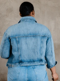 Madelin Cropped Jacket -The Mist Sale Store MadelinDenimJacket Light Able 5