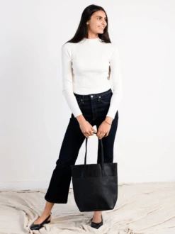 Madison Mock Neck Sweater -The Mist Sale Store MadisonSweater Almond ABLE 6