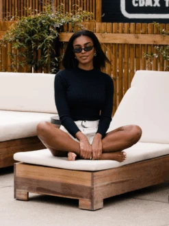 Madison Mock Neck Sweater -The Mist Sale Store MadisonSweater Black ABLE 10