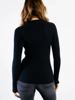 Madison Mock Neck Sweater -The Mist Sale Store MadisonSweater Black ABLE 4