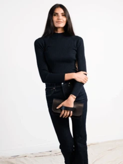 Madison Mock Neck Sweater -The Mist Sale Store MadisonSweater Black ABLE 7